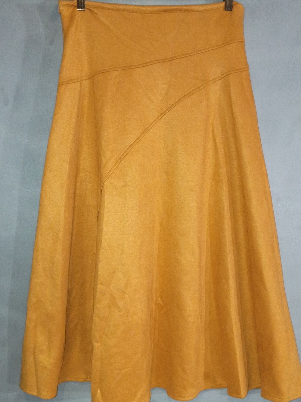 SHEIN Mustard A-Line Flared Skirt